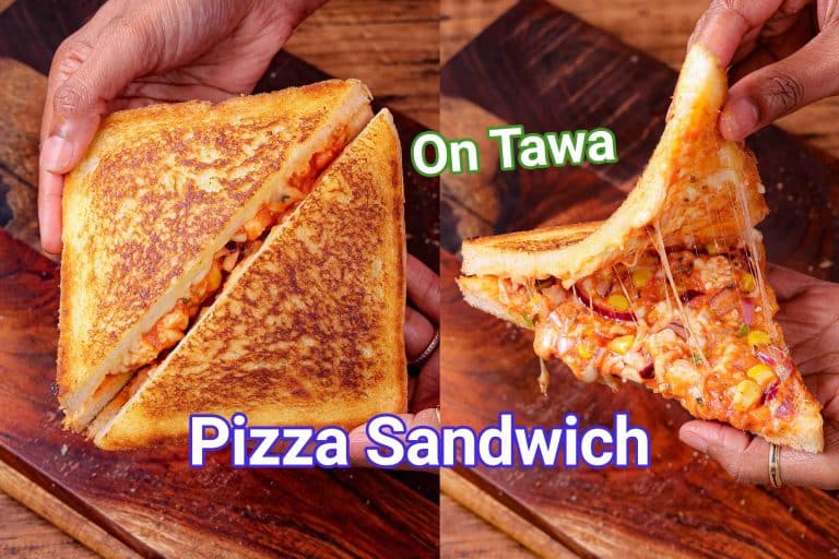 Pizza Sandwich Recipe | Grilled Veg Pizza Sandwiches cover